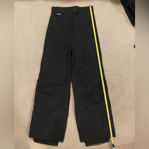 Couloir Black Snow Ski Performance Pants - Sz 10- Full Zip Legs -High Waist.